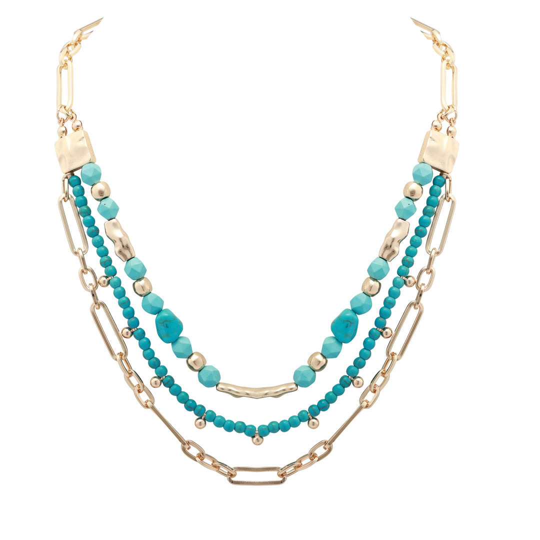 Merx Necklace 06-02372-2 Turquoise