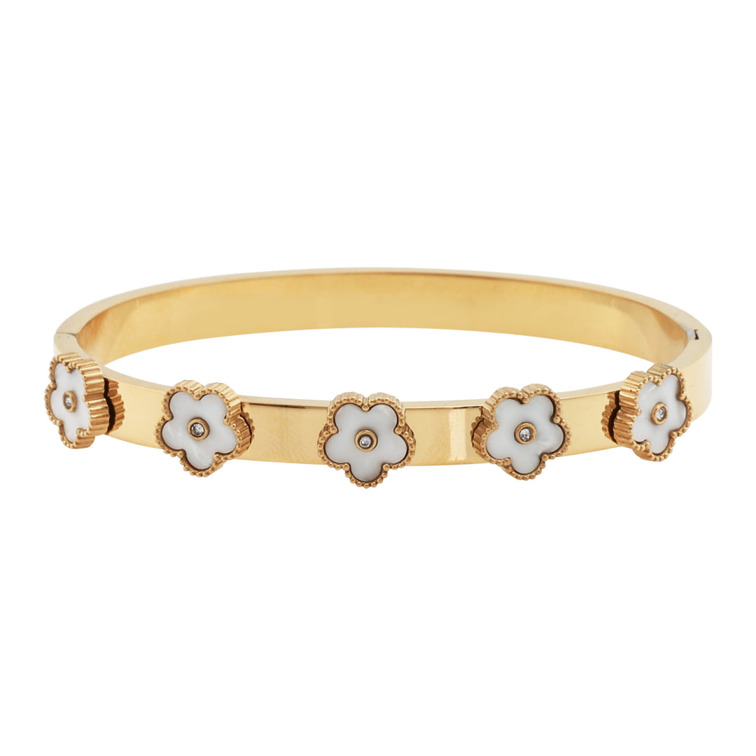 Merx Gold Cuff Bracelet 07-02369-2 White