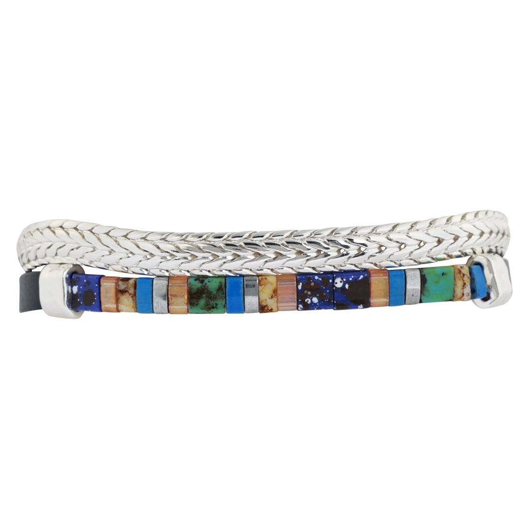 Merx Bracelet 07-6594-01 Navy/Silver