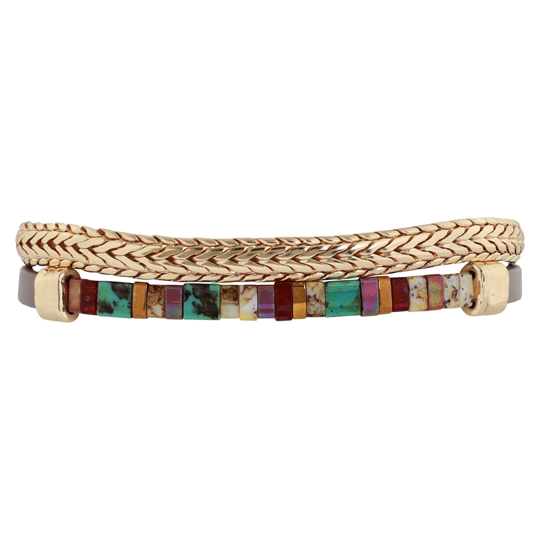 Merx Bracelet 07-6594-02 Grey/Gold