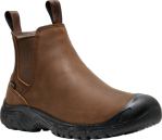 Mens Keen Anchorage Pull-On Waterproof Boot 1031166-Dark Earth/Black