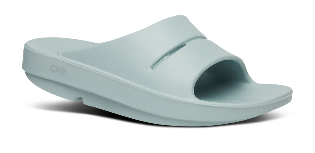 Womens Oofos OOahh Slide Sandal 1100-MIST