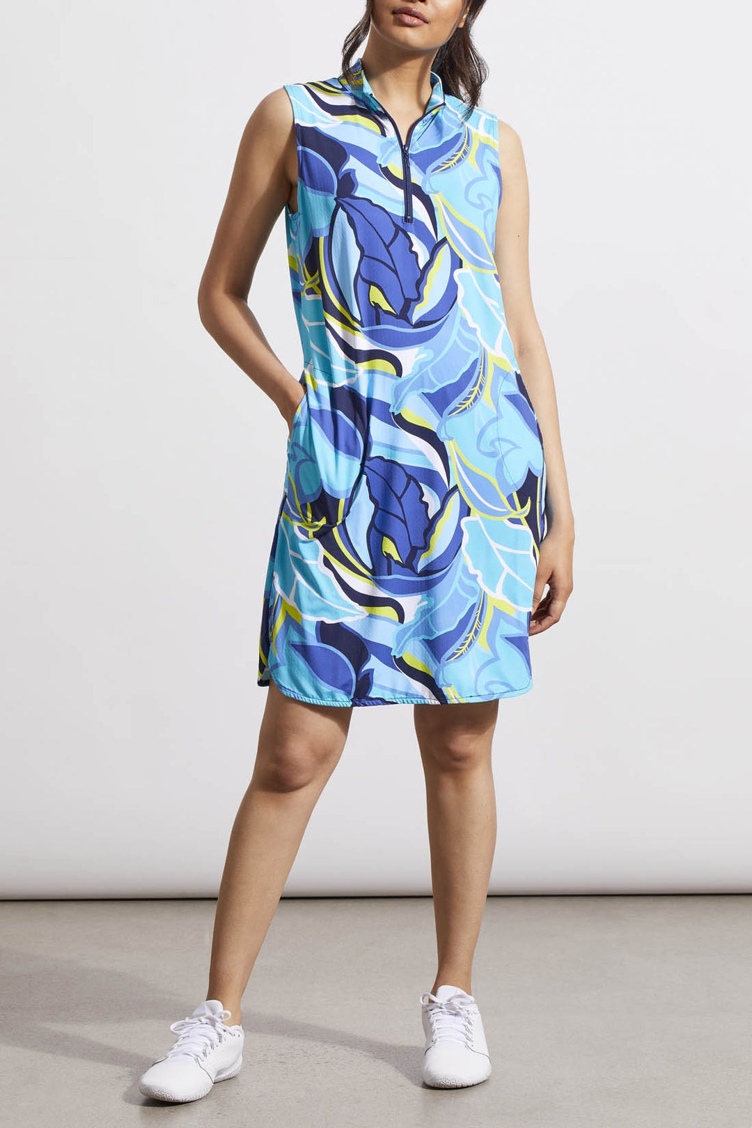 Tribal Sport Sleeveless Dress w/ Inner Short 1371O-3024-3068 Jet Blue