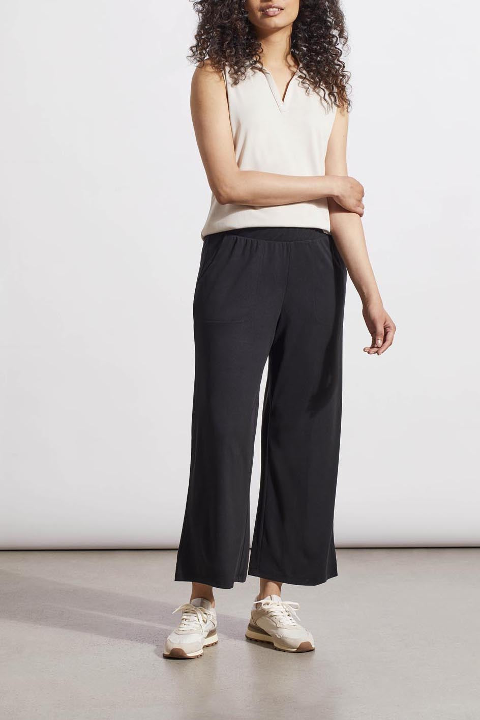 Tribal Sport Pull-On Wide Leg Capri 1778O-3933-0002 Black