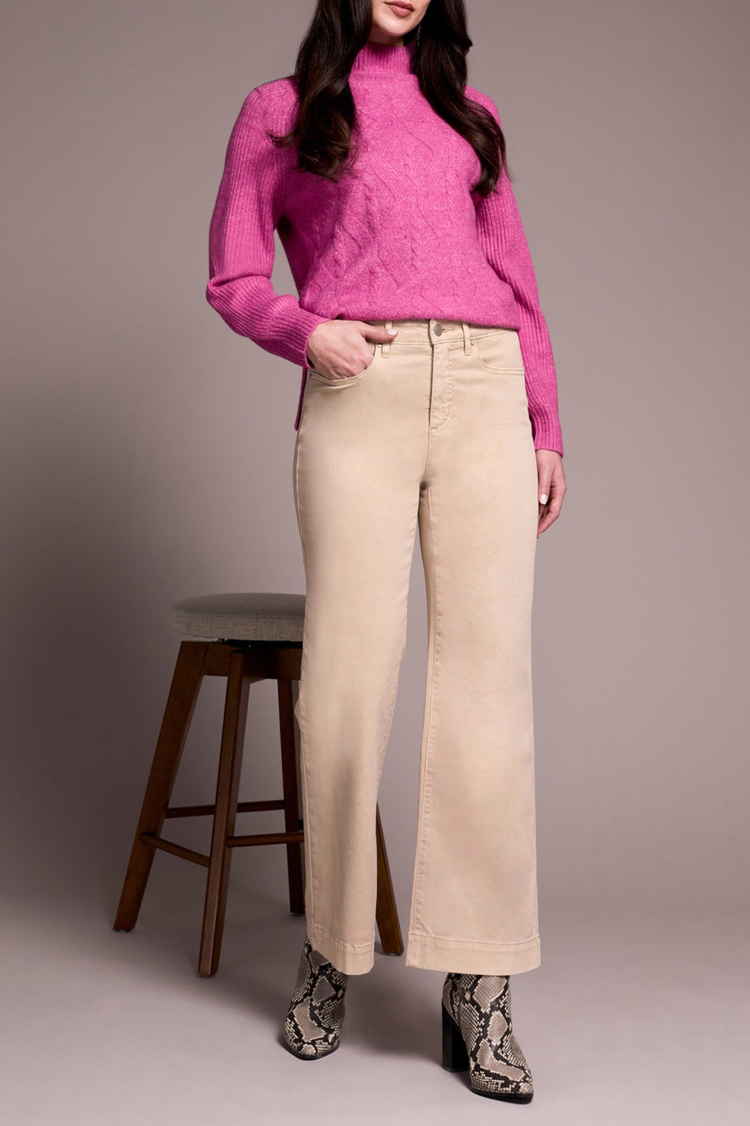 Tribal 5-Pocket Wide Leg Pant 1861O-2020W-0874 Sandstone