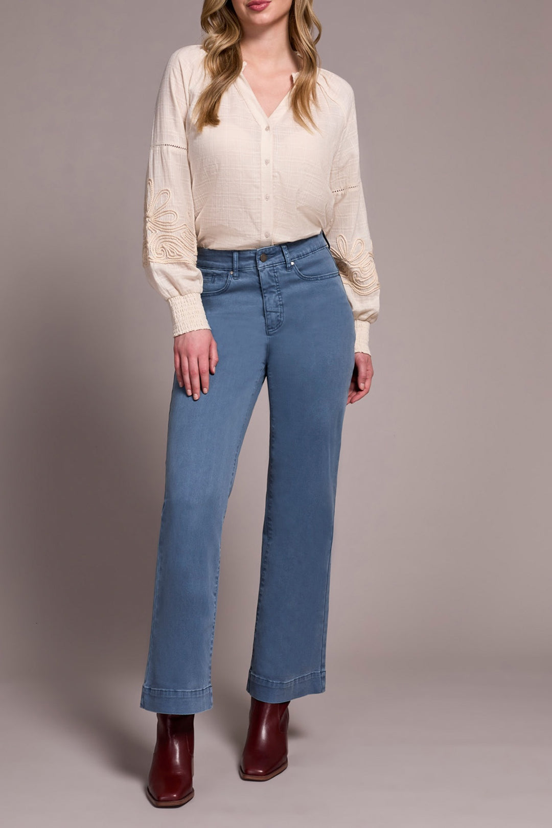 Tribal 5-Pocket Wide Leg Pant 1861O-2020W-2637 Slateblue