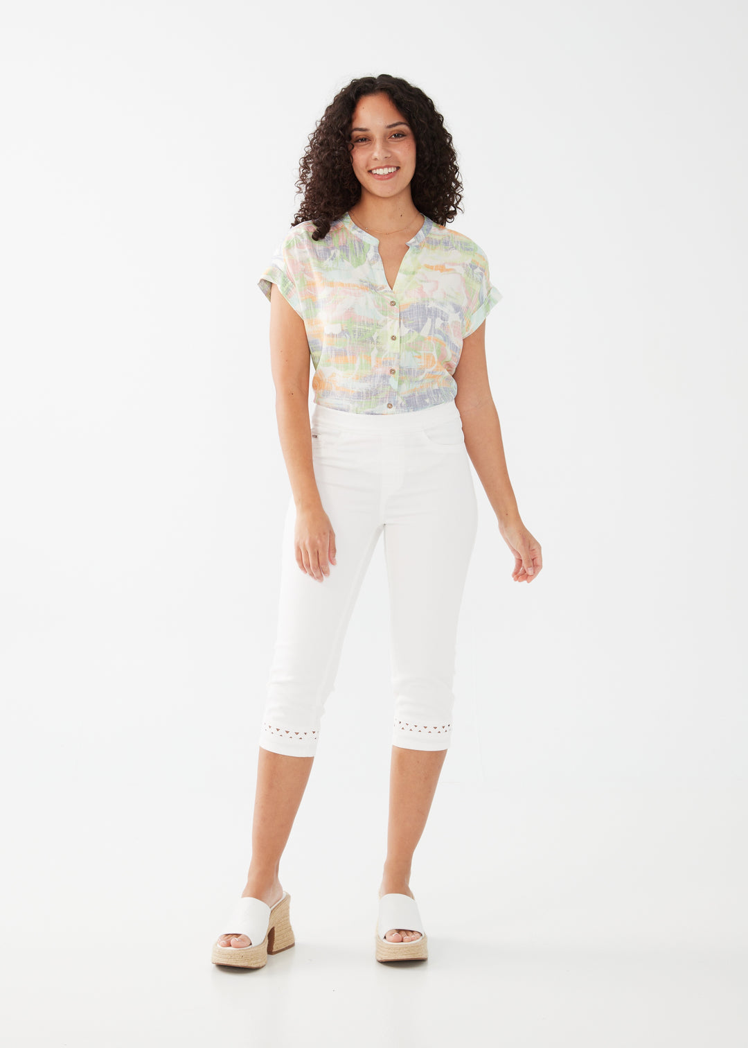FDJ Pull-On White Capri 2179511-WHT White