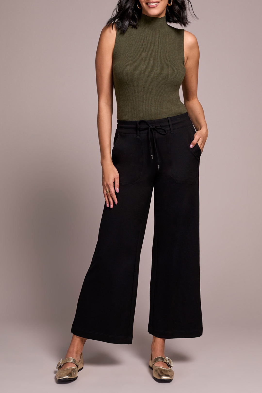Tribal Pull-On Pant w/ Pockets and Drawcord 2261O-8086-0002 Black
