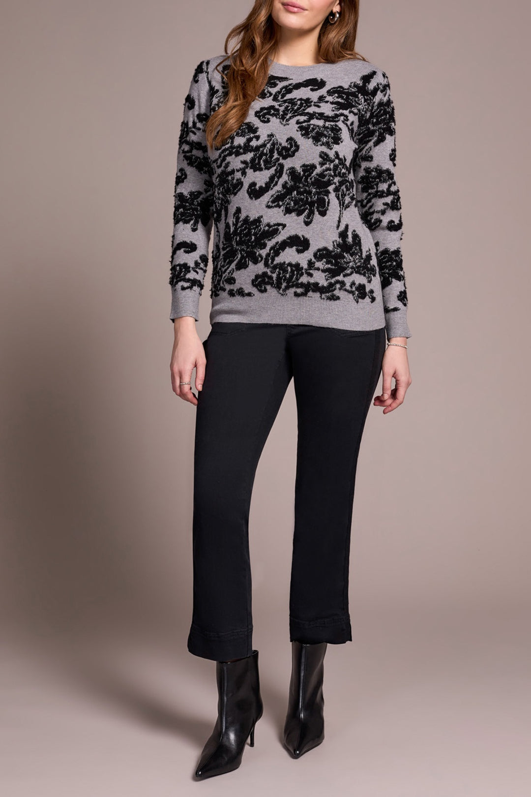 Tribal Crewneck Sweater 2318O-8273-0266 GreyMix