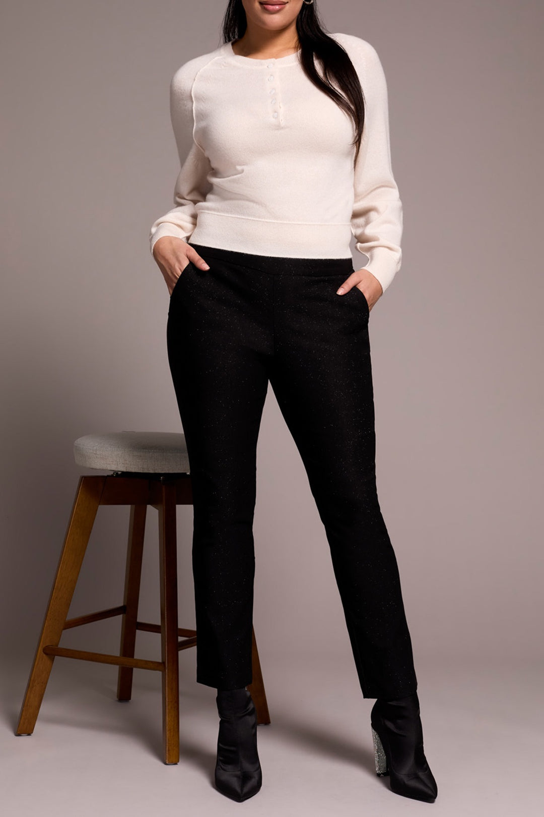 Tribal Pull-On Ankle Pant w/ Back Seam 2410O-7074-0002 Black