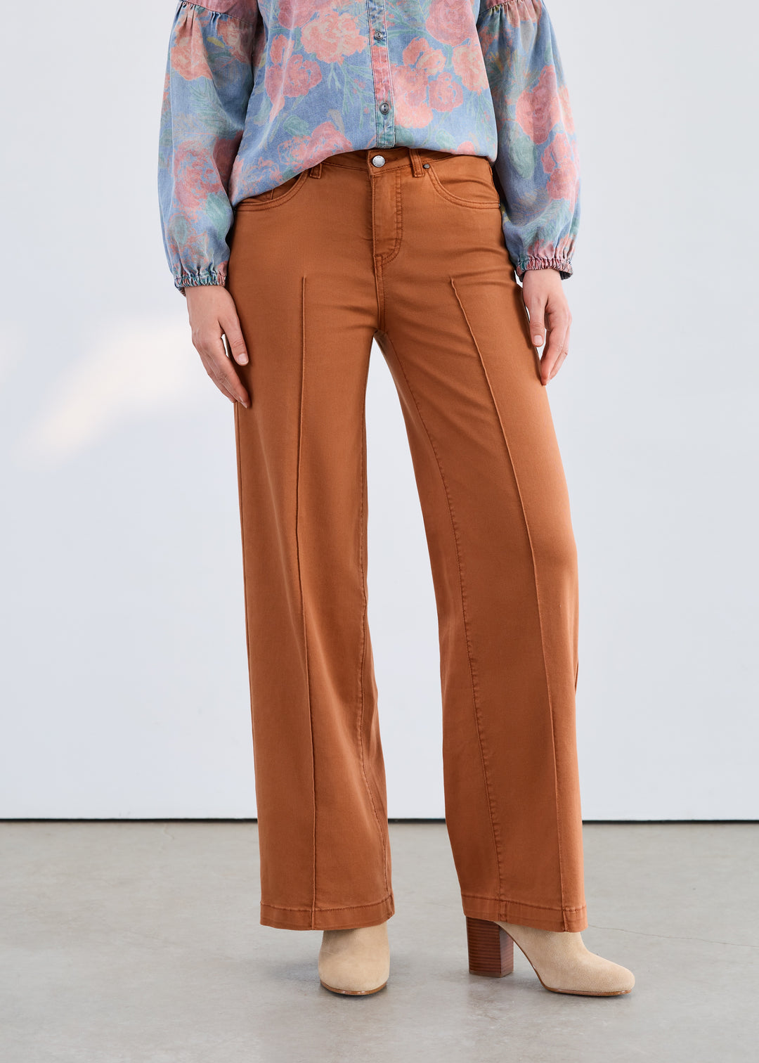 FDJ Olivia Wide Leg Jean 2447511-BRZ Bronze