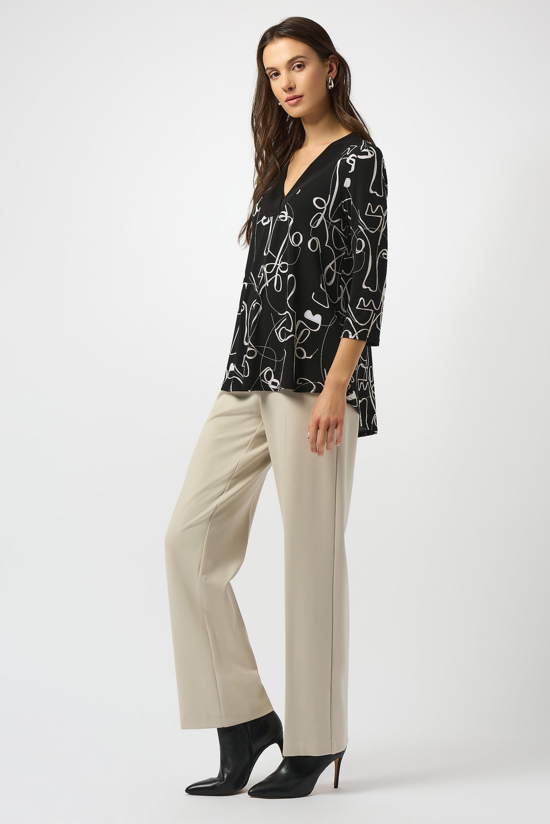 Joseph Ribkoff Knit Tunic 253138-3882 Black/Moonstone