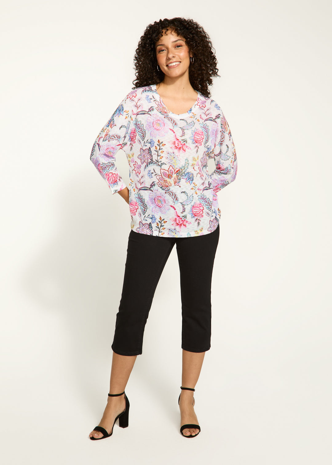 FDJ Loose Fit Dolman Sleeve Blouse 3093955-MAR Marni Print