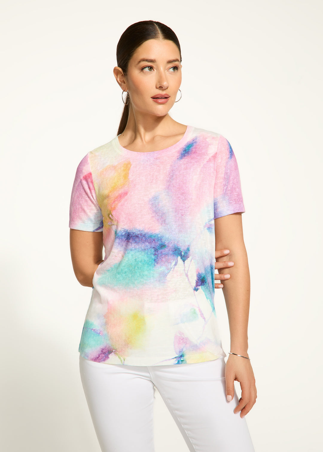 FDJ Short-Sleeve Printed T-Shirt 3163451-PRT Swell Print