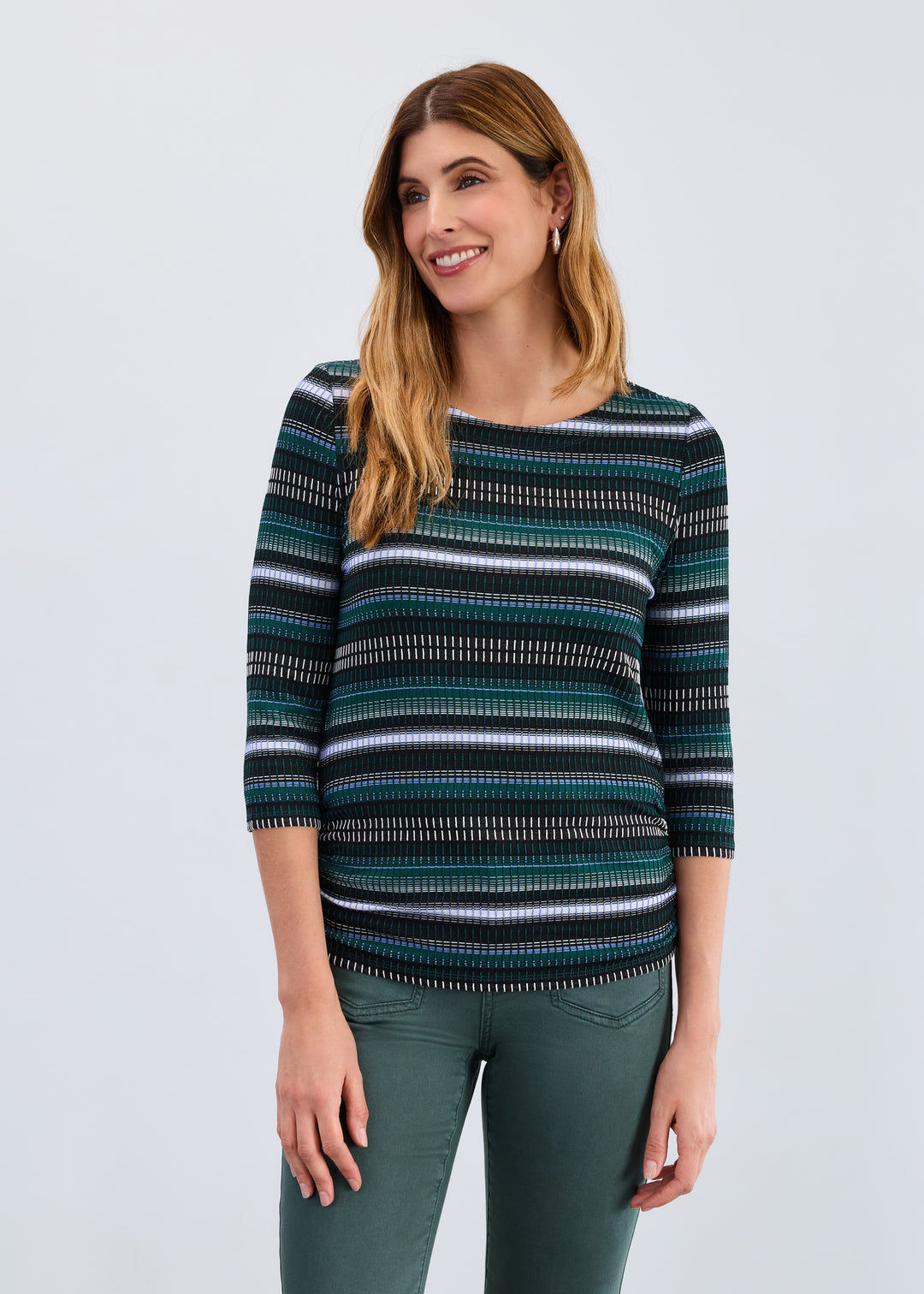 FDJ Ruched Side Top 3245109-CBX Cool Brixto