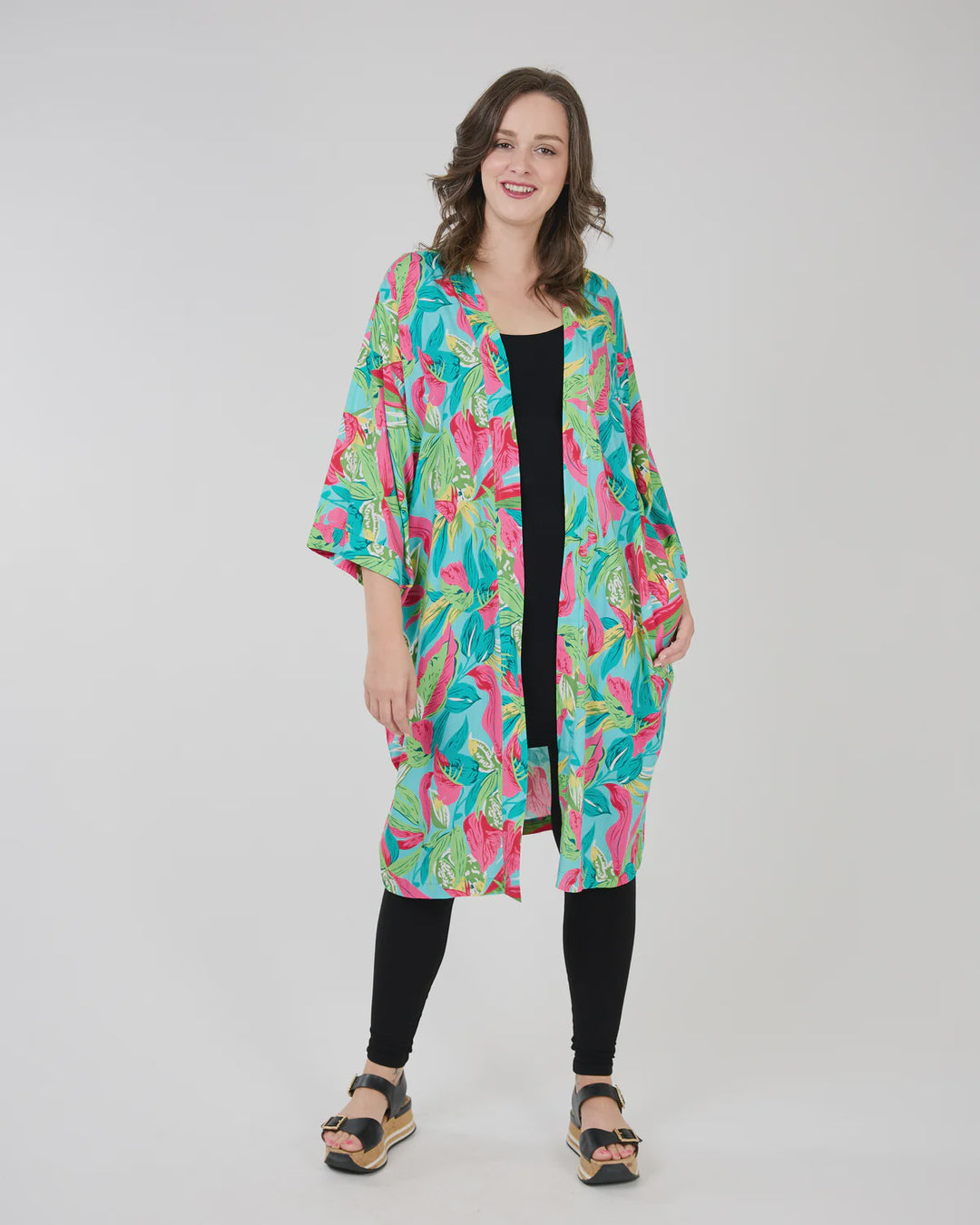 Shannon Passero Adley Kimono 375-Pink Lilly - 1 ONLY SIZE SMALL/MEDIUM - 20% OFF