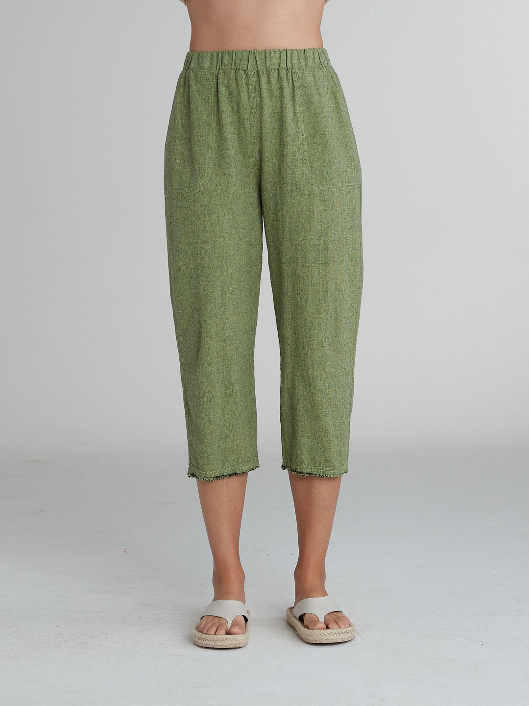 Cut Loose Raw Edge Crop Pant 4192357 - Verde