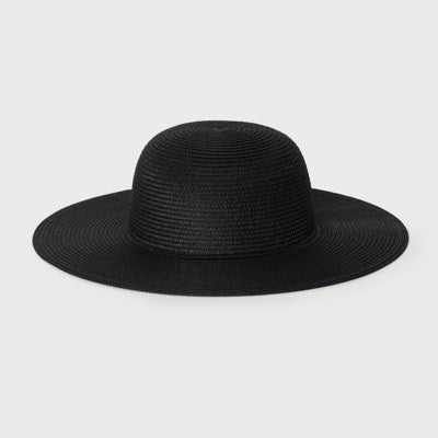 Caracol Wide-Brim Straw Hat 5053-BLK Black