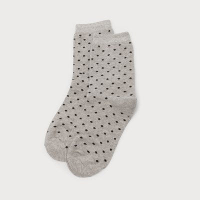 Caracol Polka Dot Socks w/ Silver Band 5100-GRY-S