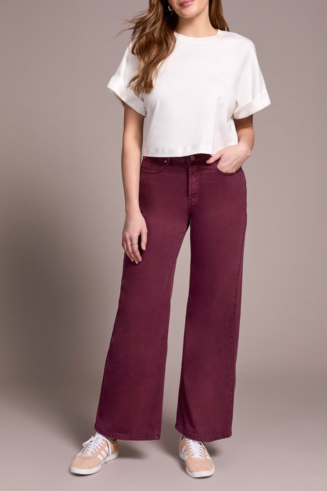 Tribal Brooke Wide leg Jean 5906O-5019-2034 Passion Plum