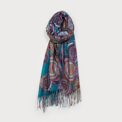 Caracol Woven Mandala Scarf 6210-TRQ