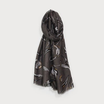 Caracol Floral Print Scarf 6218-DKG