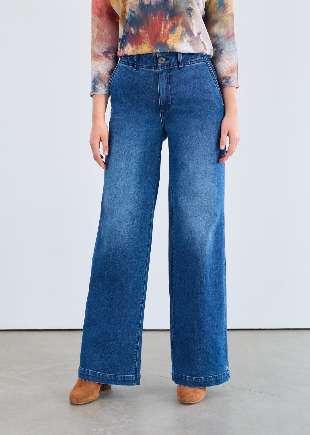 FDJ Suzanne Wide Trouser Jean 6894843-DWH Dark Wash