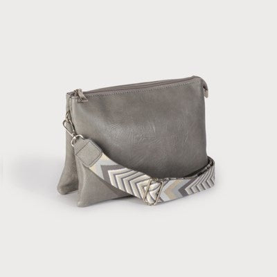 Caracol Large Crossbody Handbag 7032-E-LTG Lt. Grey