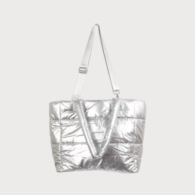 Caracol Large Quilted Tote Bag 7164-SLV