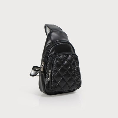 Caracol Quilted Sling Bag 7166-BLK Black