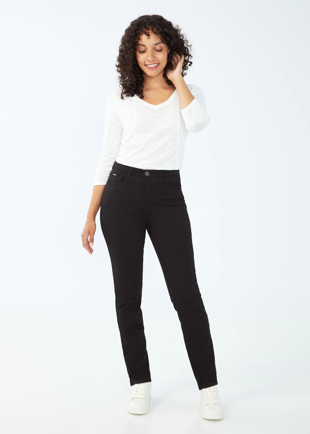 FDJ Suzanne Slim Leg Petite Jean 8473250-BLK Black