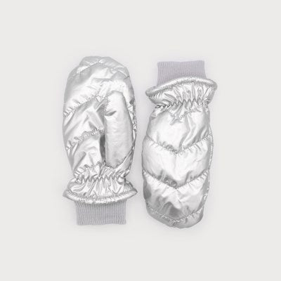 Caracol Quilted Puffer Mitts 9004-SLV Silver