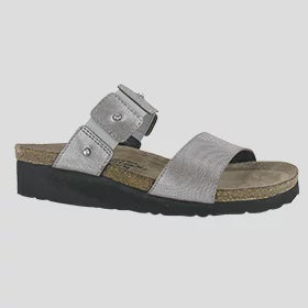 Womens Ashley Slip-On Sandal 4906-B33 Silver Threads