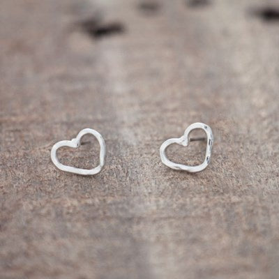 Glee Jewelry Amore Stud Earrings - Silver