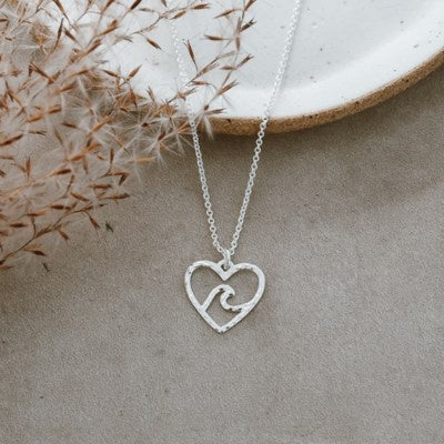 Glee Jewelry Beach Lovers Necklace - Silver