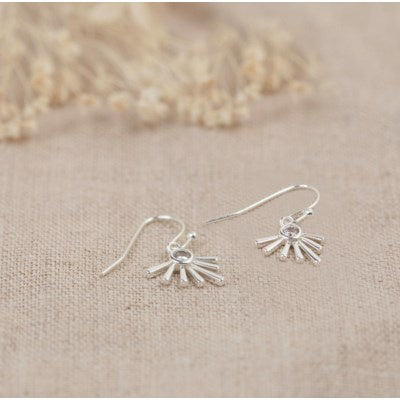 Glee Jewelry Burst Earrings - Silver