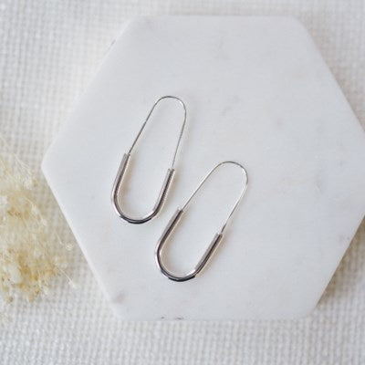 Glee Jewelry Cleo Hoop Earrings - Silver