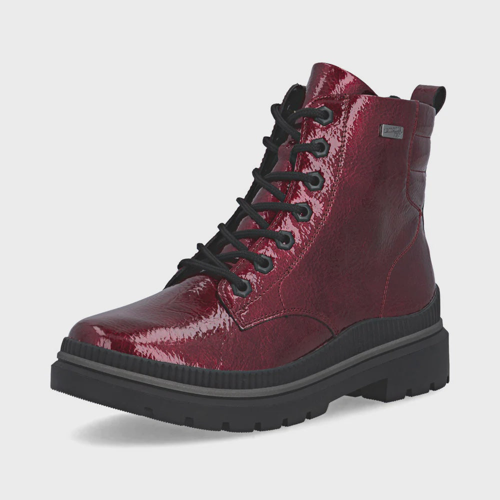 Remonte Laced Boot w/ Zipper D0C82-33 Red