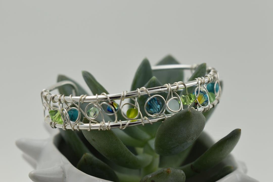WhiteLotus Small Cuff Bracelet WL52-Blue