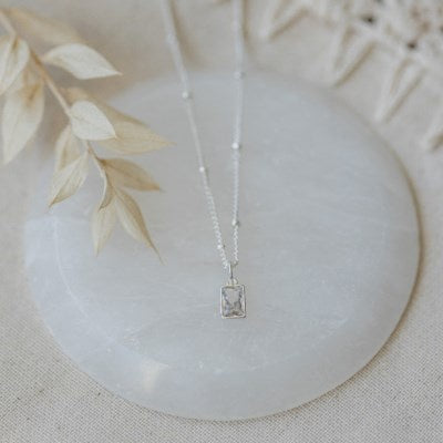 Glee Jewelry Glim Necklace - Silver/Clear