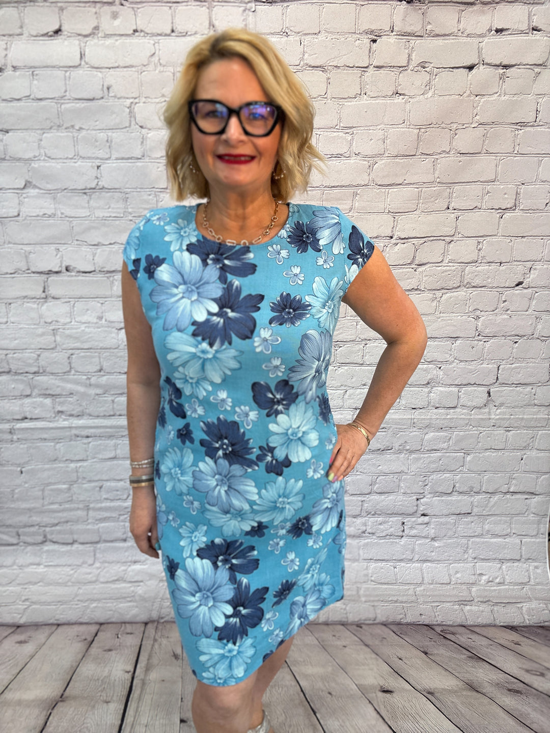 Cherishh Printed Dress C5235 - Turquoise