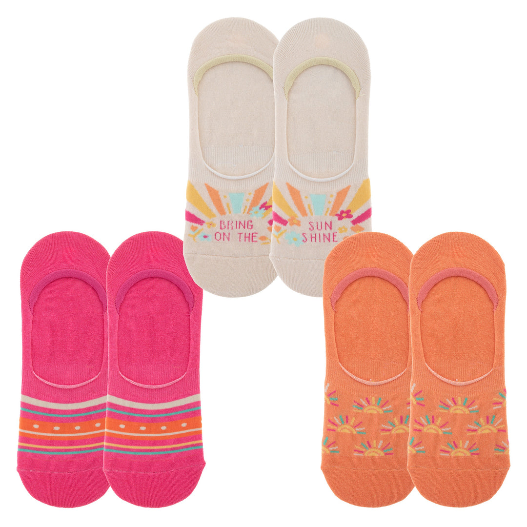 Karma 3-Pack No Show Socks KA207817 - Sunshine
