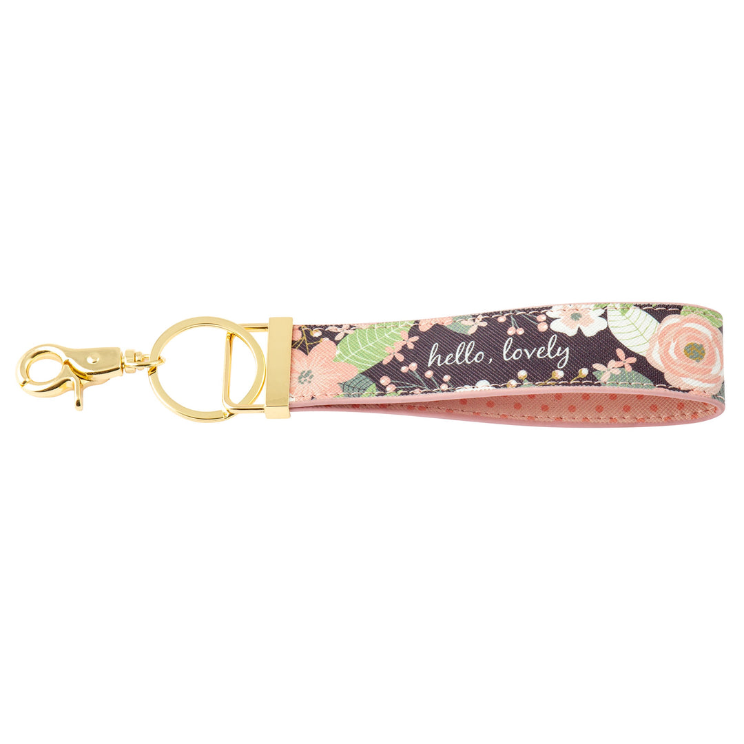 Karma Loop Keychain KA303638 - Charcoal Flowers