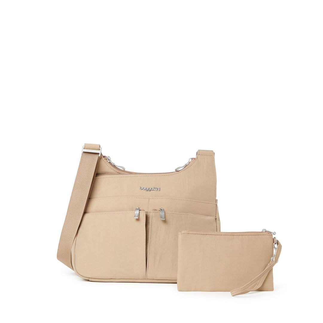 Baggallini Cross Over Crossbody LCC102-Beach