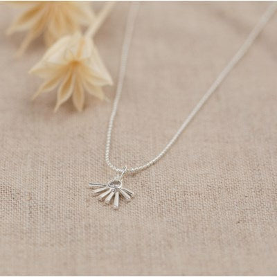 Glee Jewelry Light Burst Necklace - Silver