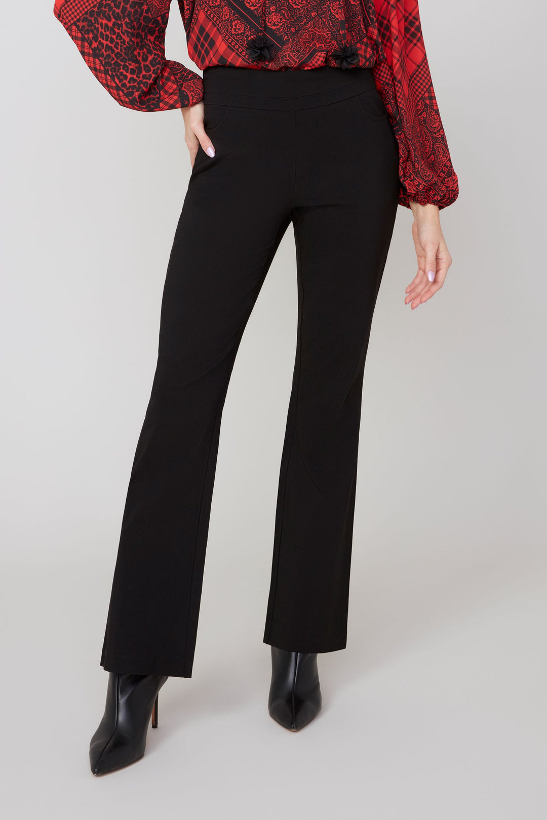Renuar Pull-On Woven Bootcut Pant R10051-E730-148 Black