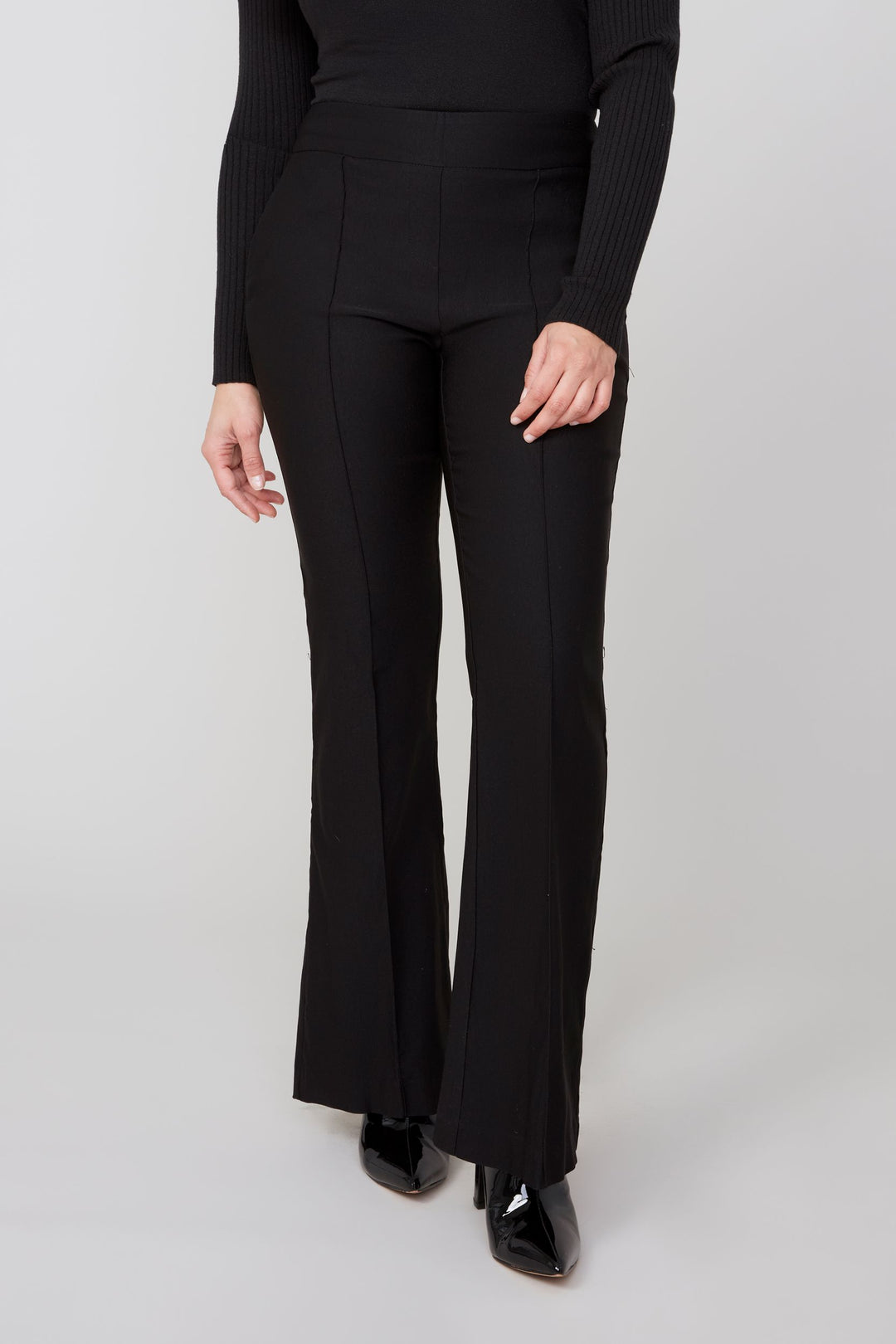 Renuar Wide Leg Knit Pant - Petite - R10054P-E906S-148 Black