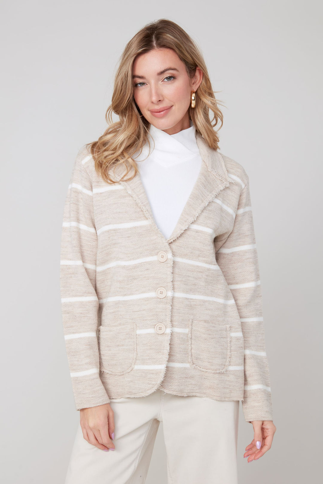Renuar Knit Jacket R3928-4496-HEOATC Heather Oat