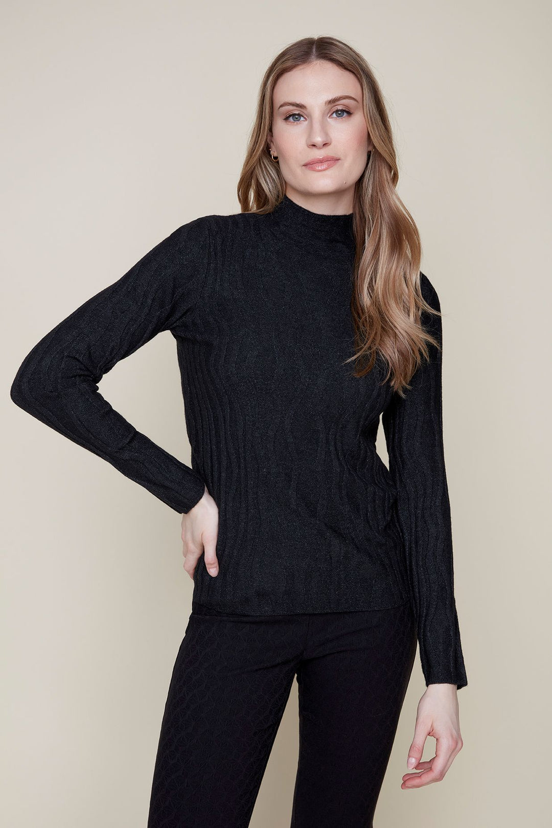 Renuar Knit Sweater R6909-4301-8302 Black - 1 ONLY SIZE XXL - 20% OFF