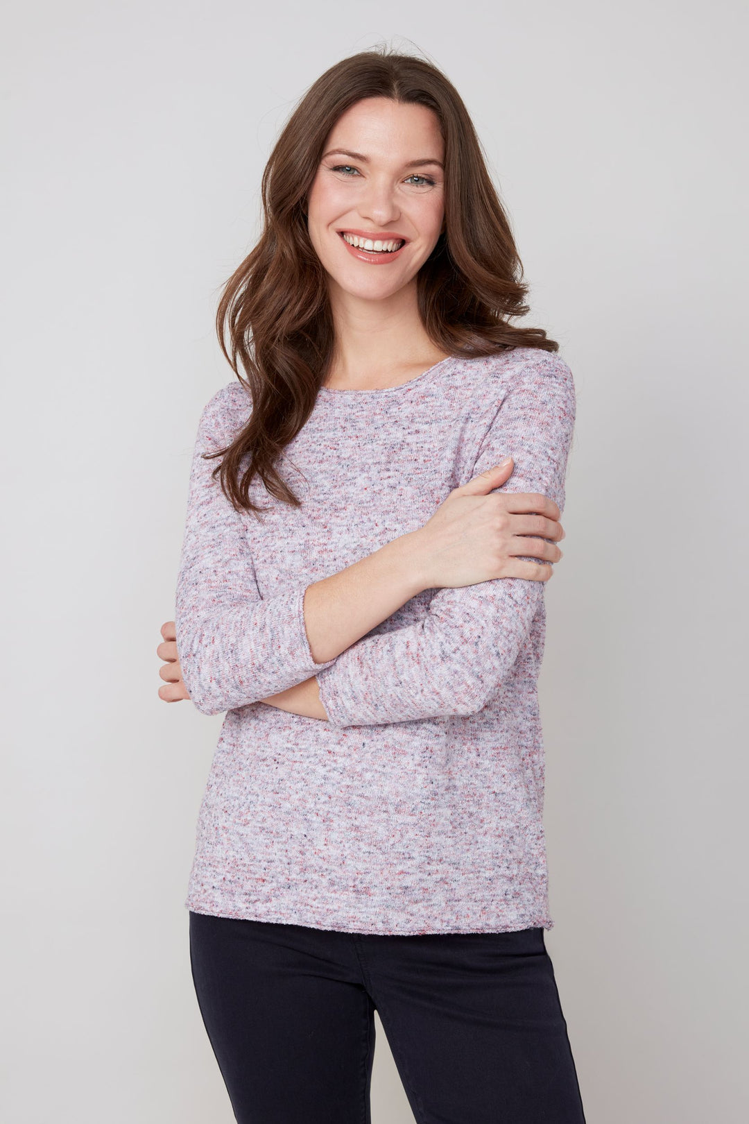 Renuar Sweater R6951-4491-PLUCOM Plum Combo